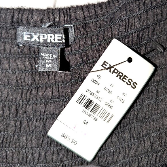 NWT Express | Halter Neck Cotton Blend Lightweight Jumpsuit in Black | Medium - Picture 6 of 13